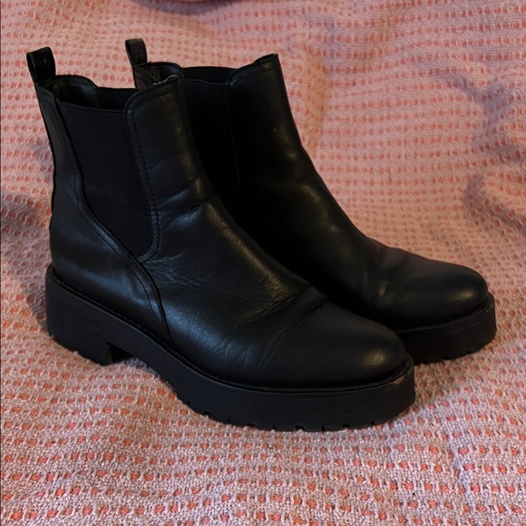 Sam Edelman Black Leather Justina boot - Picture 1 of 7